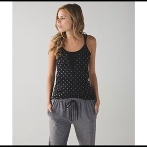 lululemon athletica Black Polka Dot Tank Top